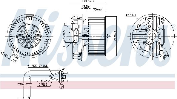 NISSENS 87385 — Wentylator wewnętrzny