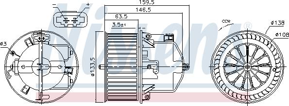 NISSENS 87761 — Wentylator wewnętrzny