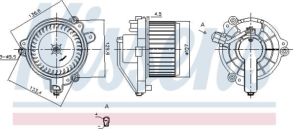 NISSENS 87705 - WENTYLATOR NAGRZ.SUZUKI CARRY 99-05