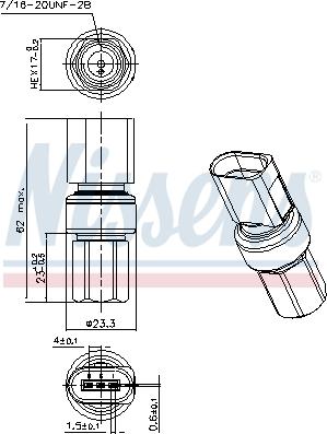NISSENS 301098 — Przełącznik ciśnieniowy, klimatyzacja