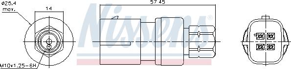 NISSENS 301003 — Przełącznik ciśnieniowy, klimatyzacja