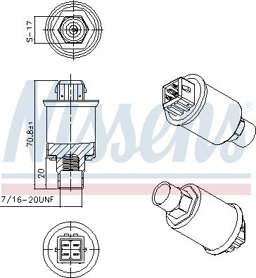 NISSENS 301018 — Przełącznik ciśnieniowy, klimatyzacja