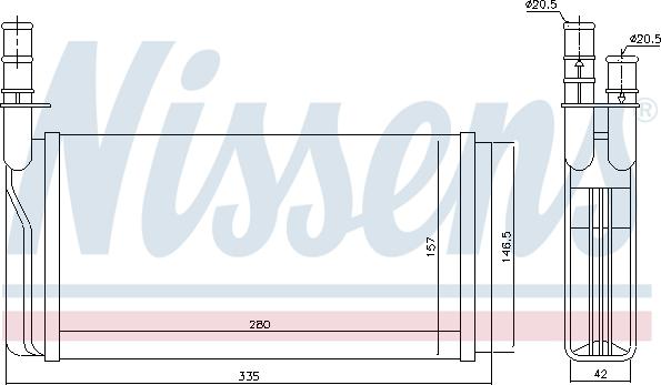 NISSENS 70011 - Nagrzewnica