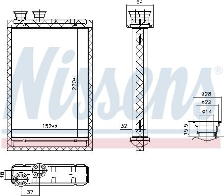 NISSENS 707224 — Wymiennik ciepła, ogrzewanie wnętrza