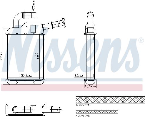 NISSENS 707279 — Wymiennik ciepła, ogrzewanie wnętrza