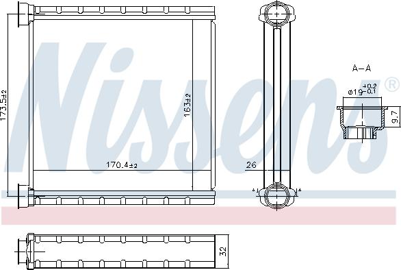 NISSENS 707278 — Wymiennik ciepła, ogrzewanie wnętrza