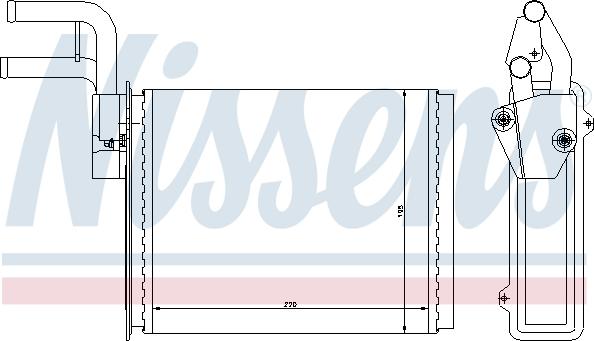 NISSENS 73987 - Chłodnica układu ogrzewania kabiny pasażerskiej (HVAC)