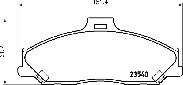 Textar 2354001 - KLOCKI HAM. FORD P. RANGER 99--MAZDA B-SERIE 99-