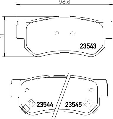 Textar 2354301 - KLOCKI HAM. HYUNDAI T. SONATA 98--SANTA FE 01--KIA OPIRUS