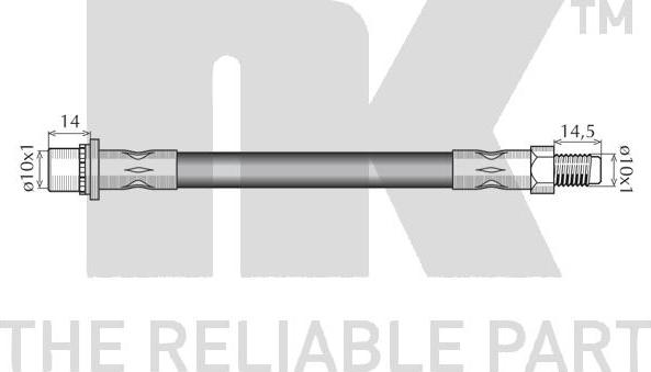 NK 854020 - PRZEWÓD HAM. ELAST. ROVER P. 75 1.8-2.5 99-05 LE-PR