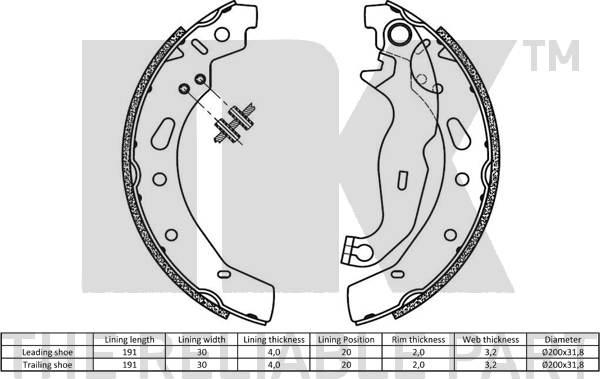 NK 2732792 - SZCZĘKI HAM. MAZDA 2 07-