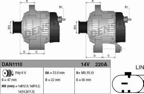 Denso DAN1110 - Rdzeń alternatora