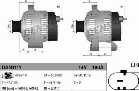 Denso DAN1111 - Rdzeń alternatora