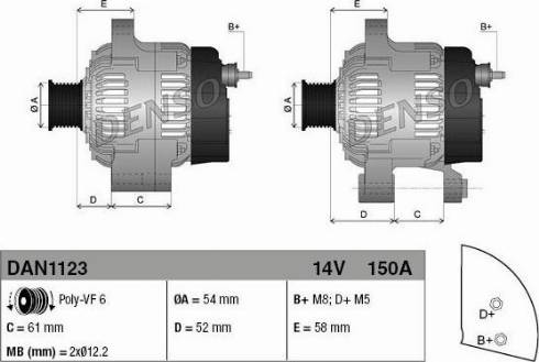 Denso DAN1123 - Alternator