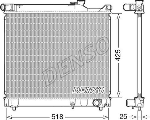 Denso DRM47037 - Chłodnica silnika
