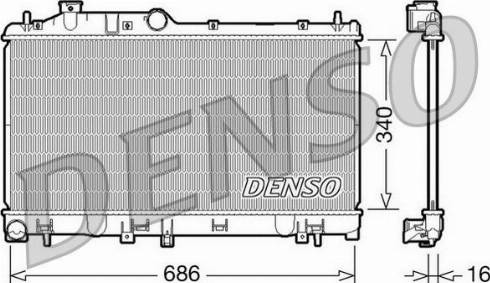Denso DRM36007 - Chłodnica silnika