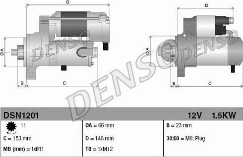 Denso DSN1201 - Rozrusznik
