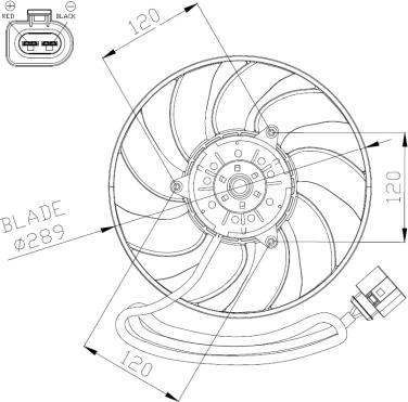NRF 47946 — Wentylator, chłodzenie silnika