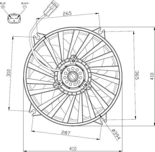 NRF 47962 - WENTYLATOR CHŁODNICY CITROEN C4 10-