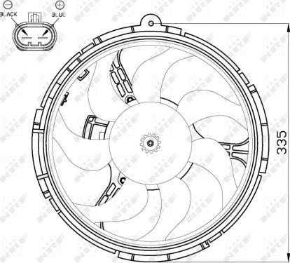 NRF 47505 - WENTYLATOR CHŁODNICY FIAT STILO 01-