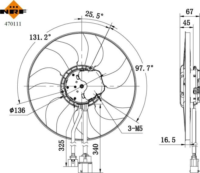 NRF 470111 — Wentylator, chłodzenie silnika