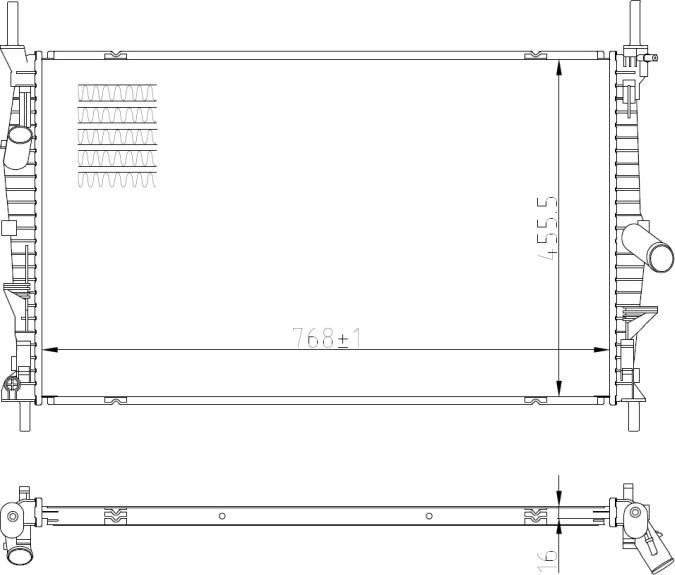 NRF 59293 — Chłodnica, układ chłodzenia silnika