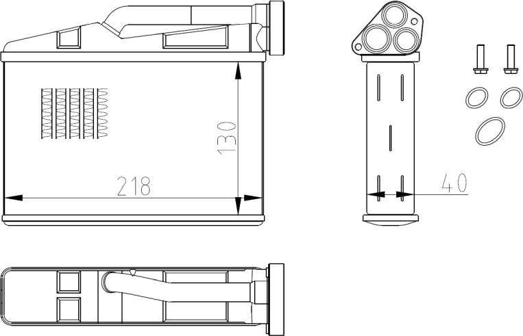 NRF 54409 — Wymiennik ciepła, ogrzewanie wnętrza