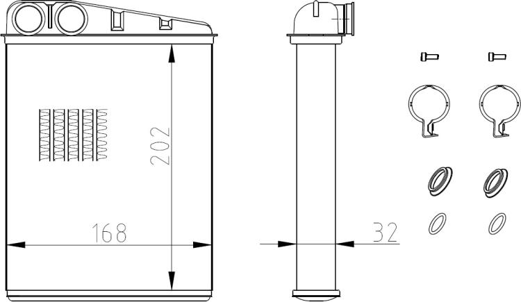 NRF 54410 — Wymiennik ciepła, ogrzewanie wnętrza