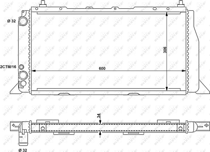 NRF 54603 — Chłodnica, układ chłodzenia silnika