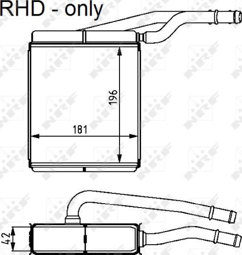 NRF 54226 — Wymiennik ciepła, ogrzewanie wnętrza