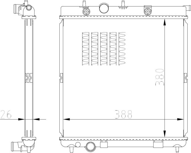 NRF 550016 — Chłodnica, układ chłodzenia silnika