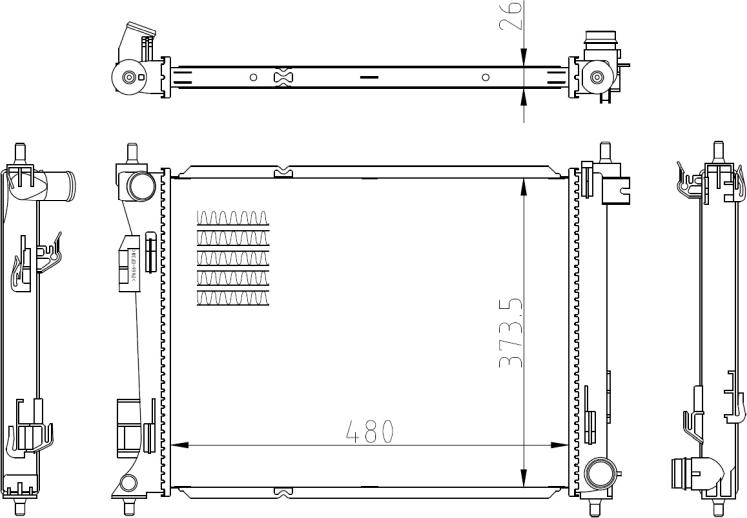 NRF 550039 - CHŁODNICA KIA STONIC 1.6D 18-