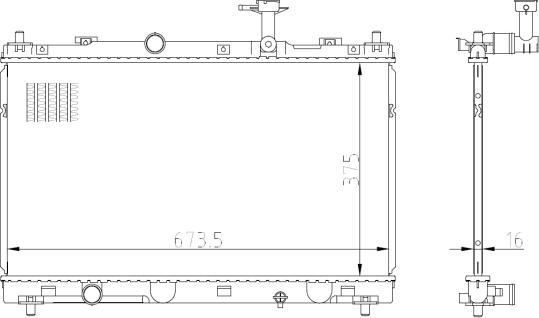 NRF 550031 — Chłodnica, układ chłodzenia silnika