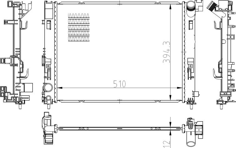 NRF 550038 — Chłodnica, układ chłodzenia silnika