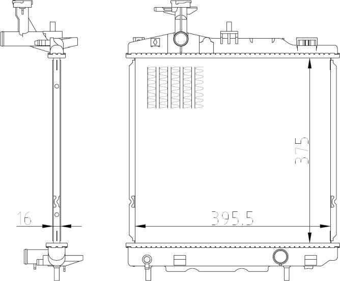NRF 550022 — Chłodnica, układ chłodzenia silnika