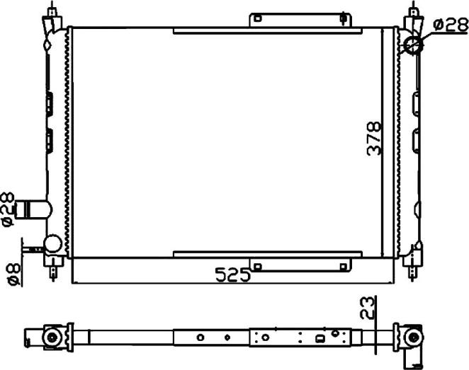 NRF 55326A — Chłodnica, układ chłodzenia silnika