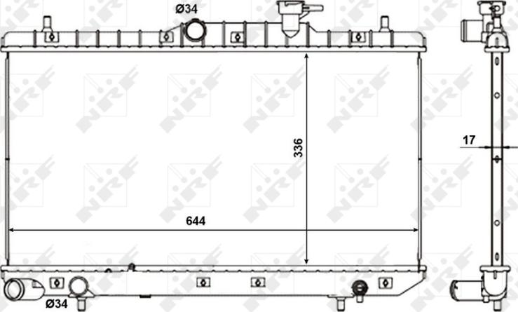 NRF 56155 — Chłodnica, układ chłodzenia silnika