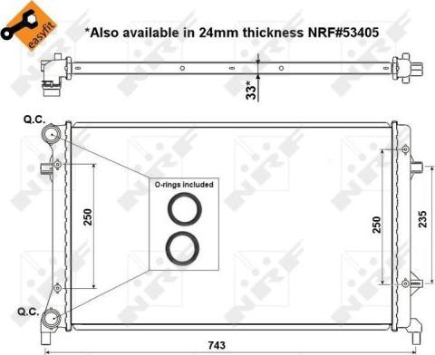 NRF 56153 - Chłodnica silnika