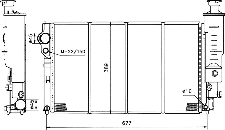 NRF 50400 - CHŁODNICA PEUGEOT 405 1.6-2.0B 1.9D-TD 92-
