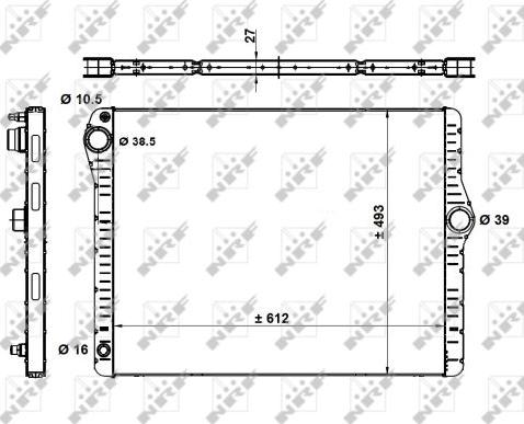 NRF 50479 - CHŁODNICA BMW 5 F10-11 09-