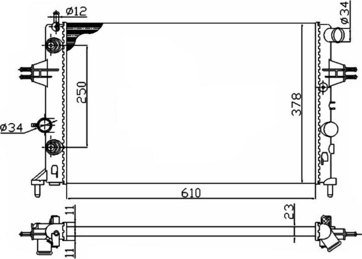 NRF 50562A — Chłodnica, układ chłodzenia silnika