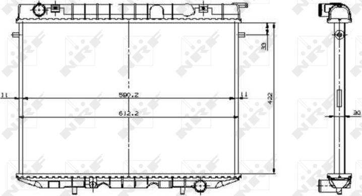 NRF 519532 - CHŁODNICA OPEL FRONTERA A 92-. VAUXHALL FRONTERA A 92-