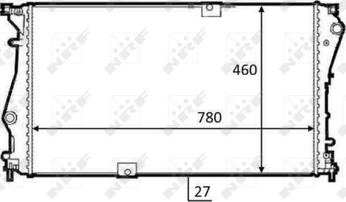 NRF 58498 — Chłodnica, układ chłodzenia silnika