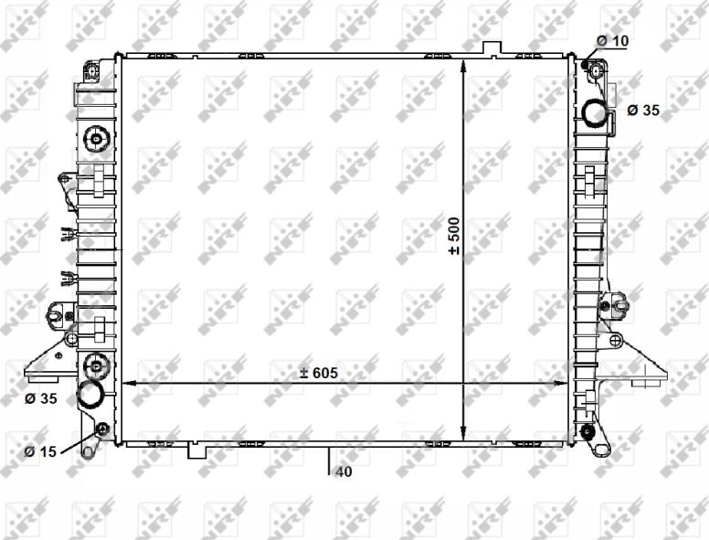 NRF 58463 - CHŁODNICA LANDROVER DISCOVERY 2.7TD 04-