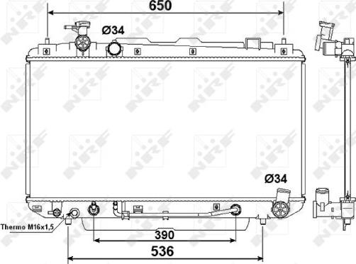 NRF 58415 - CHŁODNICA TOYOTA RAV4 AT 00-03