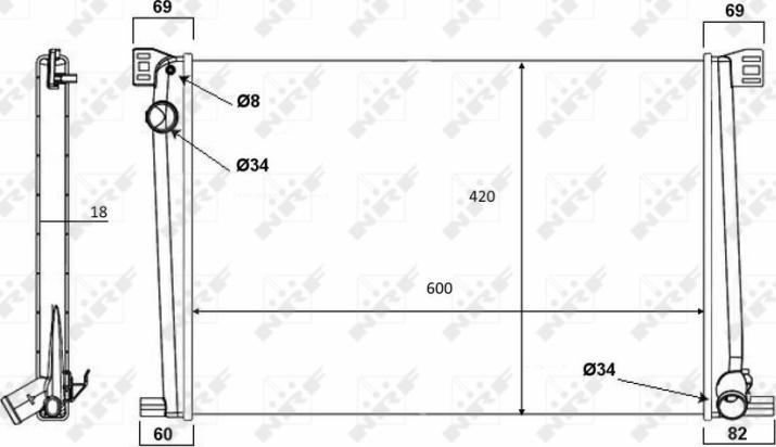 NRF 58472 - CHŁODNICA MINI COOPER 1.6 06- 11-