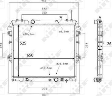 NRF 58534 - CHŁODNICA TOYOTA HILUX 05-