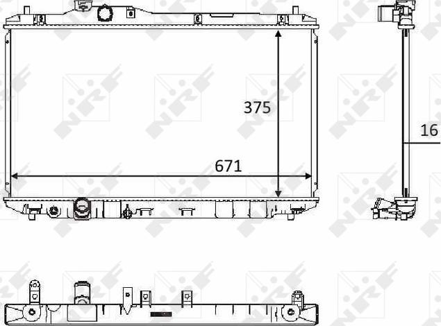 NRF 58537 - CHŁODNICA HONDA CIVIC 1.8 02.12-
