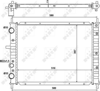 NRF 58013 - CHŁODNICA FIAT BRAVO-MAREA 2.0