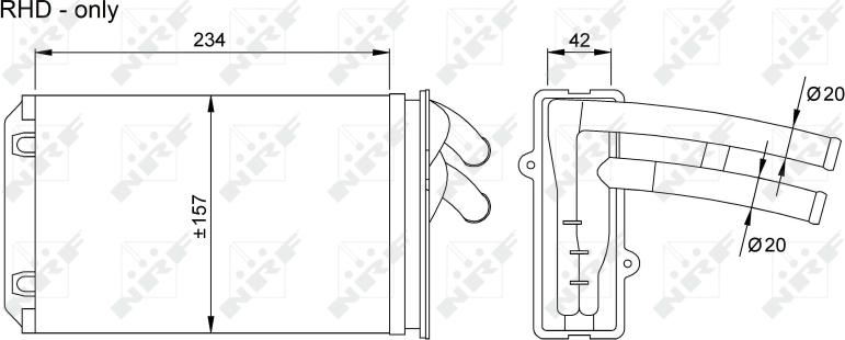 NRF 58035 — Wymiennik ciepła, ogrzewanie wnętrza